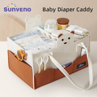 Sunveno xách tay tã trẻ em caddy organizer túi đựng cho khăn lau trẻ em và tã cho trẻ mẫu giáo thùng đựng tã túi trẻ em