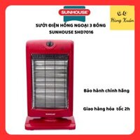 Sươi Điên 3 Bóng Halogen Sunhouse Shd7016 1000W - Đo Đen - Hàng Chính Hãng