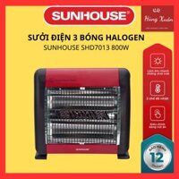 Sưởi Điện Hồng Ngoại Sunhouse SHD7013 800W - Đen Đỏ - Hàng Chính Hãng