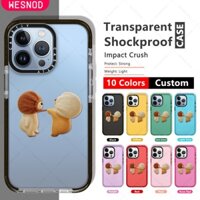 Suốt Dày suốt chống sốc dẻo Mềm silicon Siêu lưng Mỏng Cho Ốp Điện Thoại Hình Hai Chú Gấu Bông Dễ Thương Cho  Iphone 11 Pro 13 Pro Max 12 Mini X Xs Xr 15 14 7 8 Plus Se 20 22 Thời Trang TPU điện thoại trong nắp Cho ̂́ng đính va bẩn CaseTify