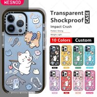 Suốt Dày suốt chống sốc dẻo Mềm silicon Siêu lưng Mỏng Cho Ốp Điện Thoại Họa Tiết Hoạt Hình Chú Mèo & Cần Câu Cá Mini Cho  IPhone 12 11 15 14 13 Pro Max Xs Xr X 7 8 Plus Se 20 22 Thời Trang TPU điện thoại trong nắp Cho ̂́ng đính va bẩn CaseTify