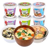 Súp ăn liền Haifusheng, súp rau tươi Hibiscus, súp trứng rong biển ăn liền, gói cốc kết hợp nóng và chua