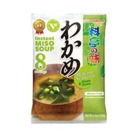Súp Miso Rong Biển Ăn Liền Vị Hành, Instant Miso Soup, Wakame Seaweed & Green Onion, 8 Gói, 5.4 oz (152g) - MARUKOME