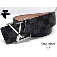 SUPER ️🛒 SALE 10.10 Thắt Lưng LV Đen Ca Rô Mặt Bạc Mẫu Mới Nhất 2019 . . , '