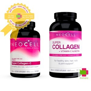 Viên uống đep da, đẹp tóc của Mỹ Super Collagen +C 250 viên Neocell USA