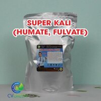 Super Kali Humate Chelate (Nguồn mỏ) ( Tan 100%) Humic Acid: 50-60%, Fulvic 50 - 55%, K2O (Kali hữu cơ): 12% (gói 1kg)