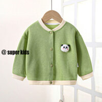 SUPER KIDS Áo len trẻ em Áo len cardigan trẻ em Áo khoác bé trai và bé gái