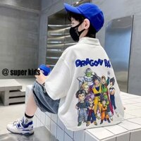 SUPER KIDS Áo thun ngắn tay bé trai Big Kids Boys Áo thun trẻ em Áo polo Áo sơ mi nửa tay thời trang