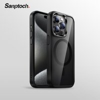 [Super Mag] Ốp Điện Thoại Nam Châm Sang Trọng Sanptoch Cho iPhone 16 15 14 13 12 Pro Max Kim Cương Trong Suốt Mặt Sau Trong Suốt Có Vỏ Silicon Mềm Cho iPhone 16 Pro Max Trong Suốt Chống Sốc Pro
