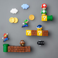 Super Mario nam châm dán tủ lạnh hình Mario 3D nam châm dán trang trí nhà sáng tạo