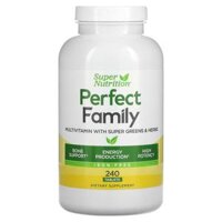 Super Nutrition Perfect Family Multivitamin with Super Greens & Herbs Iron Free 240 Tablets