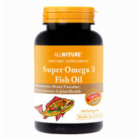 Super OMEGA 3 Fish Oil, bổ sung DHA & EPA, hỗ trợ làm giảm cholesterol, triglycerid