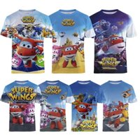 Super wings boys t-shirt tay ngắn super wings 3d in cartoon t áo sơ mi