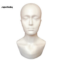 (Superbaby) Mũ Mannequin Hiển thị Mannequin Bọt trắng sống động như thật