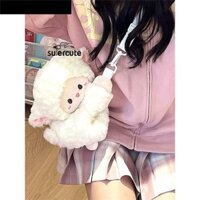 Supercute Thịt Cừu Túi Cao Cấp Chim Cánh Cụt Nhỏ Dễ Thương Sang Trọng Tươi Búp Bê Đeo Vai Ba Lô