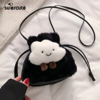SUPERCUTE Túi Đeo Chéo Lông Xù Dễ Thương Thời Trang Dành Cho Nữ