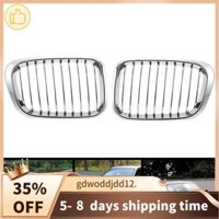 Superior 2X Chrome Front Hood Lưới Tản Nhiệt Thận Cho Xe BMW 1998-2001 E46 320I 323I 325I 328I 330I Sedan 4 Cửa