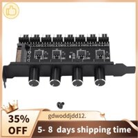 Superior Pc 8 Kênh Quạt Hub 4 Núm Quạt Làm Mát Tốc Độ Bộ Điều Khiển Cho Cpu Vỏ Hd Vga Pwm Quạt Pci Giá Đỡ Nguồn Bằng 12V Điều Khiển Quạt