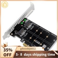 Superior PH58 2 x M2 SATA sang PCIe Adapter Card Đôi Đĩa Hiển Thị Thẻ RAID Splitter Thẻ Mở Rộng PCIe X1 sang NGFF M2 SATA SSD