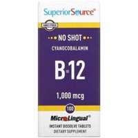 Superior Source Cyanocobalamin B12 1.000 mcg 100 MicroLingual Instant Dissolve Tablets