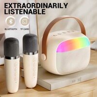 SUPERMAX K30 Mini Karaoke Loa Bluetooth Micro Âm Thanh Với 2 Micro Karaoke Home Party Ngoài Trời Với RGB