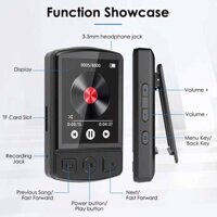 Support 128GB Sport Bluetooth Lossless Music MP4 MP3 Player FM Radio Recorder