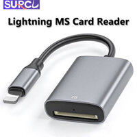 Suprcl Đầu đọc thẻ MS loại C / Lightning tốc độ cao LED Đầu đọc thẻ nhớ MS di động, Thiết bị đầu đọc thẻ nhớ loại C / iPhone cho iPhone 15 14 13 12 11 XS XR 8 7 / HUAWEI / Máy tính bảng / iPad