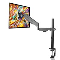 Suptek Single Monitor Mount Stand-Height Adjustable Gas Spring Monitor Arm Desk Mount for Computer Screen 17 to 27 inches,VESA Bracket with Clamp G...