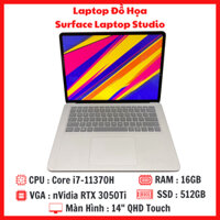 Surface Laptop Studio - i7-11370H  RAM 16G SSD 512G VGA RTX 3050Ti  Màn 14 Inch QHD Touch 120Hz