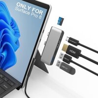 Surface Pro 8 Hub Docking Station với màn hình thẻ TF 4K HDMI USB3.0 cho bộ chuyển đổi Microsoft pro8