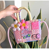 [Suri Store] Túi Xách Đan Mây Màu Ngọt Ngào Đeo Chéo.