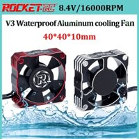Surpass HOBBY ROCKET-RC Quạt làm mát bằng nhôm 40mm V3 chống nước 8.4V / 16000 RPM T6 Khung tản nhiệt bằng nhôm ESC Tản nhiệt cho xe RC Động cơ không chổi than