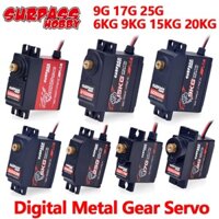 Surpass Sở Thích Kỹ Thuật Số Servo 9G 17G 25G 6KG 9KG 15KG 20kg Kim Loại Bánh Răng Servo Cho 1 / 8 1 / 10 RC Xe Thuyền Ống Máy Bay Robot