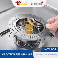 SUS 304 - Bộ Lọc Rác Bồn Rửa Chén Đa Năng, Ngăn Mùi Hôi, Chống Côn Trùng, Xả Nước Nhanh, Lọc Cặn Kẽ Không Tắc Nghẽn