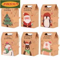 Susans Set 24 Túi Giấy kraft Đựng Bánh Kẹo Giáng Sinh Thời Trang