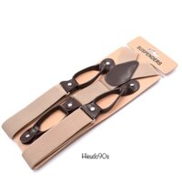Suspender / dây đai chữ y sử dụng nút cho nam / dây yếm đeo quần classic gentlement style bản 3.5cm