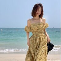 Suspender Váy In Váy Giảm 50% Váy Hawaii Đi Biển Váy Đam Mê Hawaii Suspender Đầm Nữ Mùa Hè Một Dòng Cổ quây