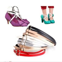 SUTAI Detachable PU Leather Shoe Straps Laces Band for Holding Loose High Heeled Shoes