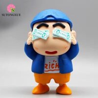 Sutongxue Crayon Shin-Chan Anime Hình, Kawaii Funny Chibi Maruko-Chan Mô hình búp bê phong phú, Búp bê PVC sưu tập trang trí Mô hình PVC Shin-Chan Mô hình Quà tặng trẻ em / trẻ em