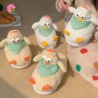 Sutongxue Dép Gà Vàng, Dép Ấm Áp Mùa Đông Hoạt Hình Lông Tơ, Dép Nhung Mềm Mại Giày Gia Đình Dép Sang Trọng Ngoài Trời