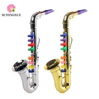 Sutongxue Đồ chơi Saxophone trẻ em, 8 tông màu có âm thanh Đồ chơi nhạc cụ, Mô phỏng giáo dục đa chức năng Nhựa Mini Saxophone Đồ chơi học tập