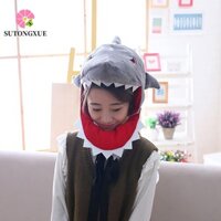 Sutongxue Mũ Đội Đầu Khủng Long, Búp Bê Bông PP Xanh Sang Trọng Mũ Khủng Long, Ngày Lễ Cosplay Người Lớn Hoạt Hình Cá Mập Sang Trọng Mũ Cá Mập Đảng