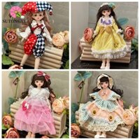 Sutongxue Trang phục công chúa Búp bê Bjd, Búp bê Bjd cao gót 1 / 6 SD 30cm kèm quần áo, Đồ chơi nhà chơi Bóng thanh lịch Khớp công chúa Anime Bóng trang điểm chung Búp bê trẻ sơ sinh