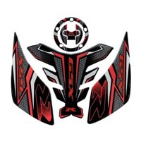 Suzuki GSX 250R / GSX-R150 / GSX-R1000 Bình Nhiên Liệu Epoxy Dán Xe Máy Bảo Vệ Xương Cá Miếng Dán Trang Trí Chống Trượt Sửa Đổi Mặt Dán Đỏ.1
