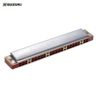 Suzuki Study-24 24 Holes Harmonica Tremolo Key of C with Cleaning Cloth Box Musical Instrument for Beginner Student