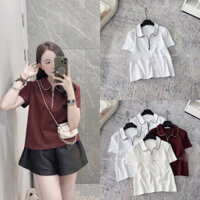 (SuZy)Áo PoLo cổ sen khoá QC Loại 1 (40-50kg)