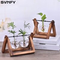 Svnfy Bình Thủy Tinh Trang Trí Nhà Terrarium Để Bàn Planter Khung Gỗ