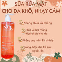 SVR TOPIALYSE SỮA RỬA MẶT DA KHÔ, NHẠY CẢM 400ML