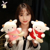 [Sw] Thú nhồi bông gấu bông dễ thương cho bé gái - Gấu bông cừu trắng - Búp bê cừu len mềm 23CM SGVN