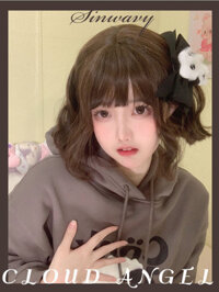 Swanjia - Tóc xoăn ngắn xoăn vàng ngọt ngào cổ điển của Lolita, Tóc ngắn dễ thương phổ thông -|Yunzai|